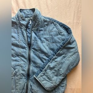 Free People Quilted Denim Dolman Jacket